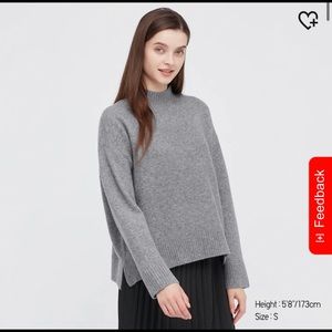 Uniqlo Mock Neck Sweater - Cozy, Boxy, Soufflé Yarn